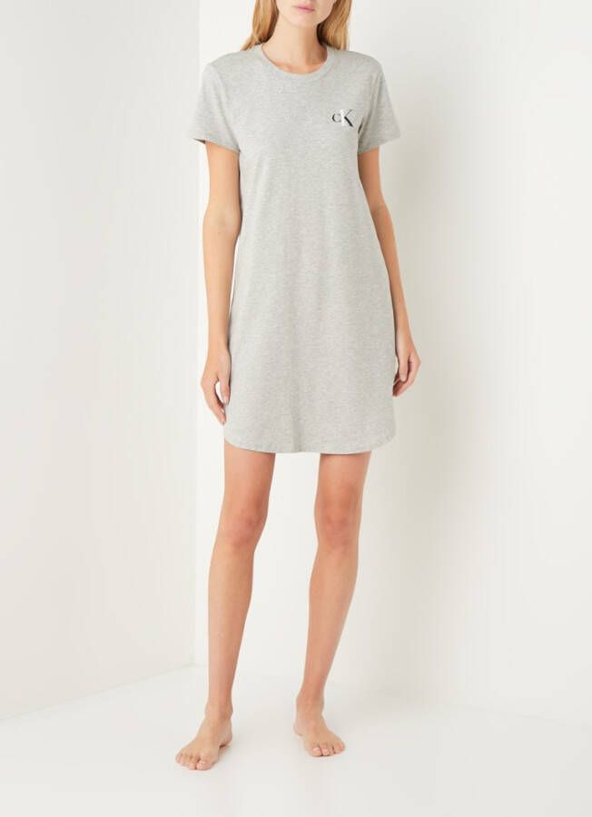 Calvin Klein Nachtmode & Loungewear S/S Nightshirt Grijs online kopen