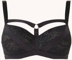 Marlies Dekkers Wing Power Balconette Bh | Wired Padded Black Lace And Grey 85d online kopen