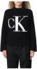 Calvin Klein Trui met ronde hals BLOWN UP CK HIGH NECK SWEATER met groot ck monogram in contrastkleur online kopen