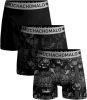 Muchachomalo Boxershorts 3 Pack Short Print Solid Geel online kopen