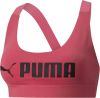 Puma fit medium impact sportbh roze/zwart dames online kopen