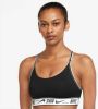 Nike Dri FIT Indy Padded sport bh met logo en lichte ondersteuning Black/Black/White Dames online kopen