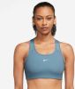 Nike Dri FIT Swoosh Sport bh met medium ondersteuning en pad uit één stuk Blauw online kopen