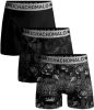 Muchachomalo Boxershorts 3 Pack Short Print Solid Geel online kopen