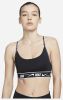 Nike Dri FIT Indy Padded sport bh met logo en lichte ondersteuning Black/Black/White Dames online kopen