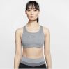Nike Dri FIT Swoosh Sport bh met medium ondersteuning en pad uit één stuk Grijs online kopen